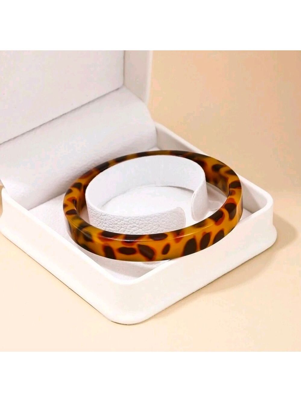 Tortoise Shell Bangle Bracelet FREE RING - Picture 2 of 4